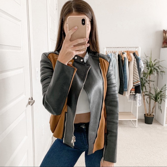 3.1 Phillip Lim Jackets & Blazers - 3.1 Phillip Lim Wool Blend Leather Jacket Black